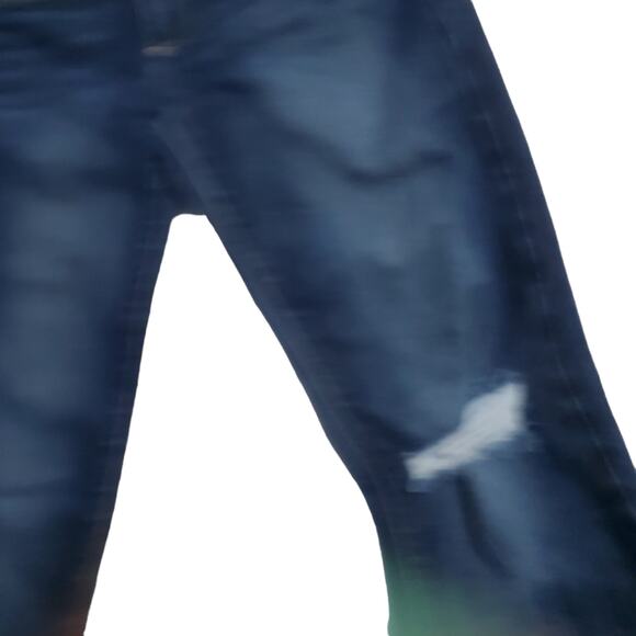 Paige Skyline Distressed Straight Leg Jean McKinley Wash Size 27, Size 4 - Picture 13 of 13